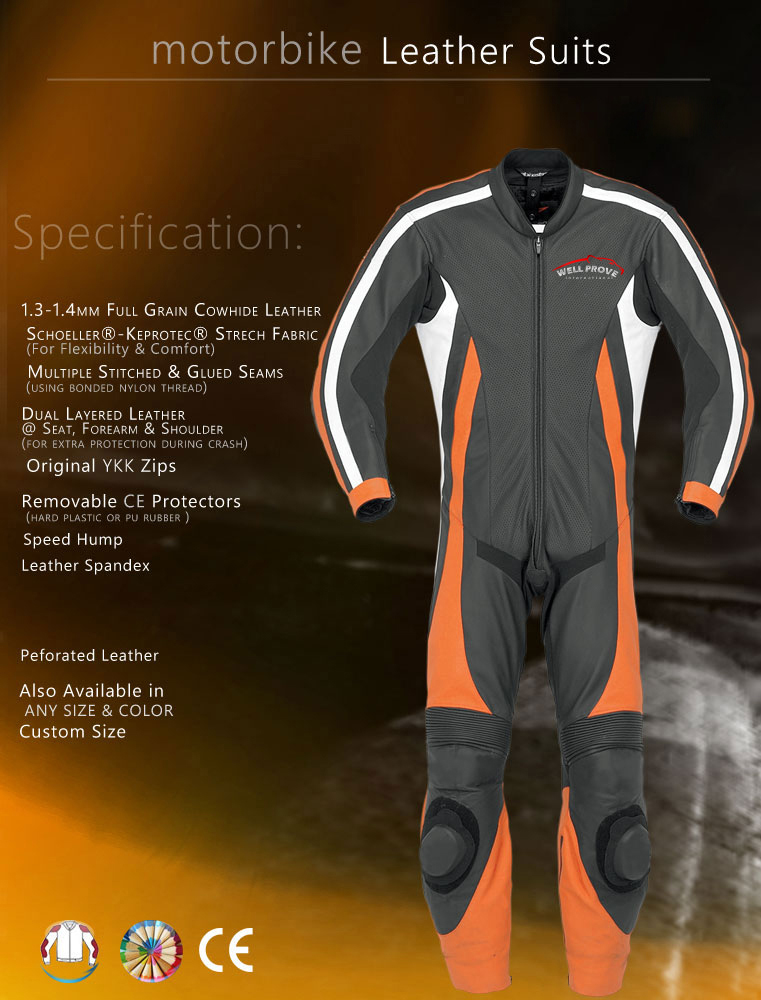 12 Motorbike Leather Suits - Image 1
