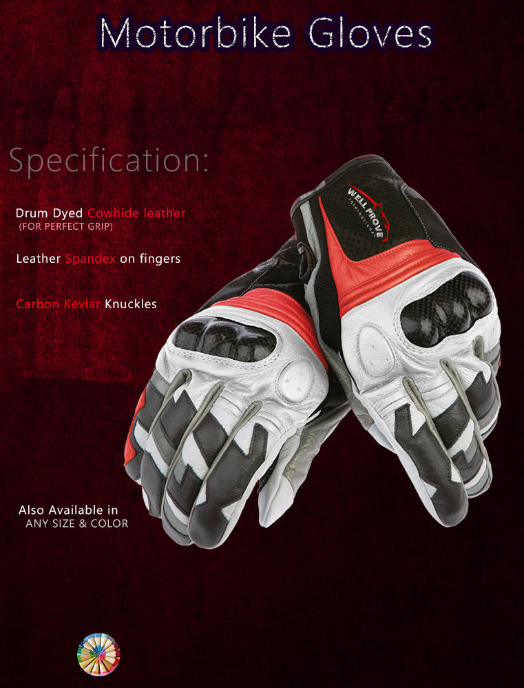 13 Motorbike Leather Gloves - Image 1