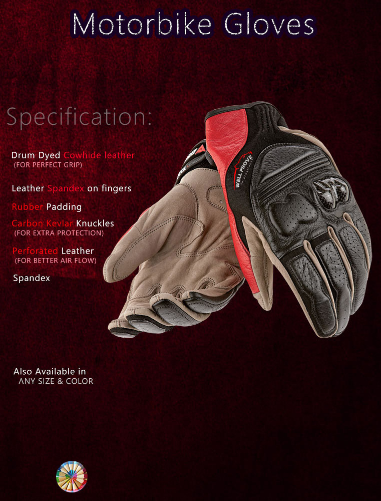 15 Motorbike Leather Gloves - Image 1