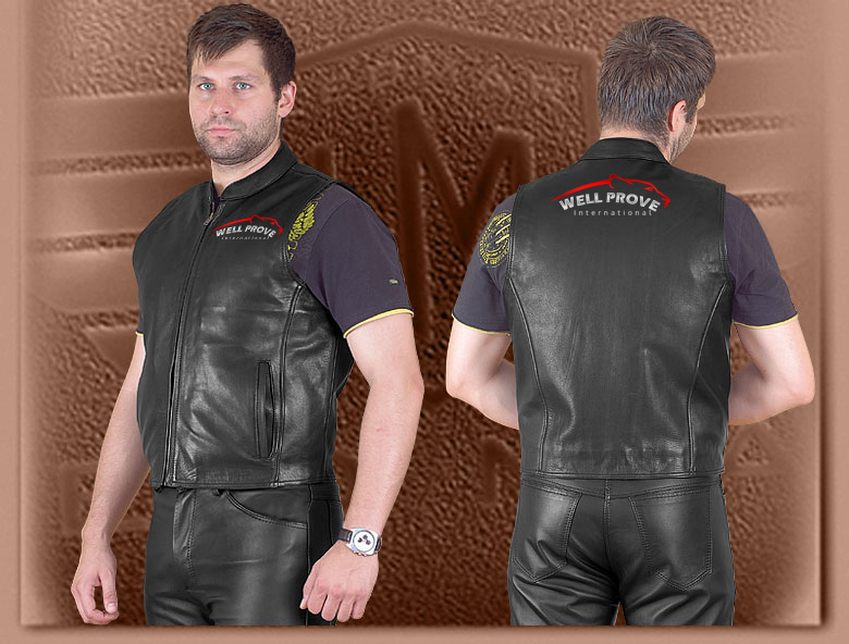 16 Motorbike Leather Vest Men - Image 1