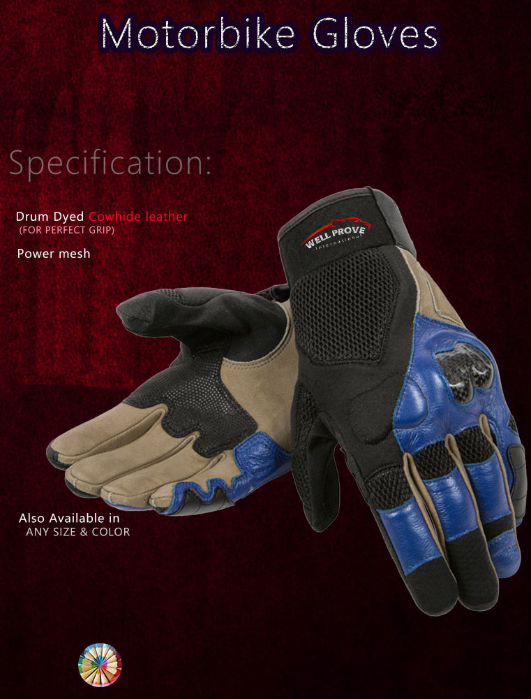 18 Motorbike Leather Gloves - Image 1