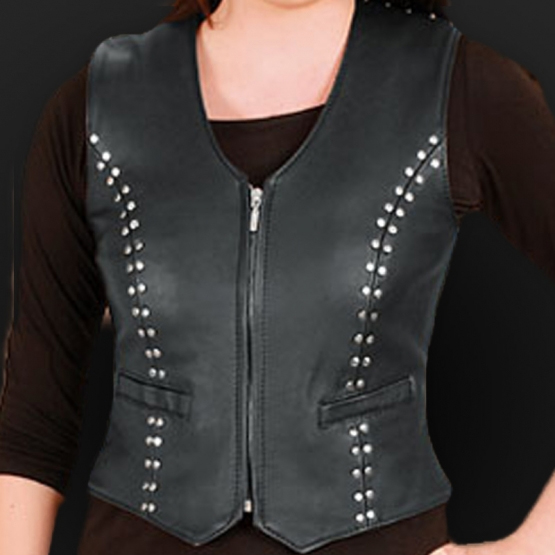 2 Motorbike Leather Vest Women - Image 1