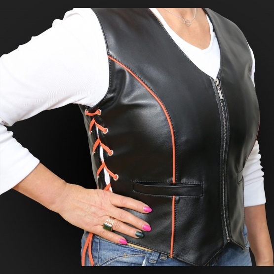 5 Motorbike Leather Vest Women - Image 1