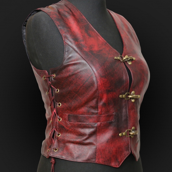 8 Motorbike Leather Vest Women - Image 1
